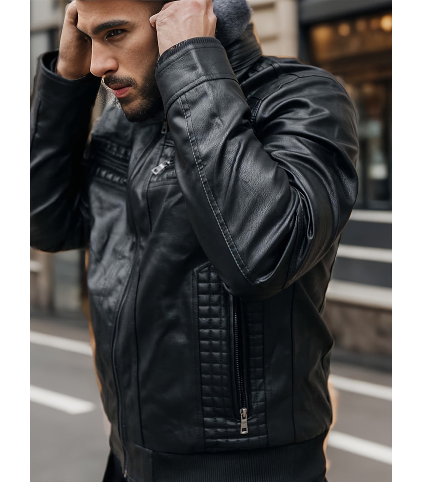 INVACHI Vintage Leather Jacket