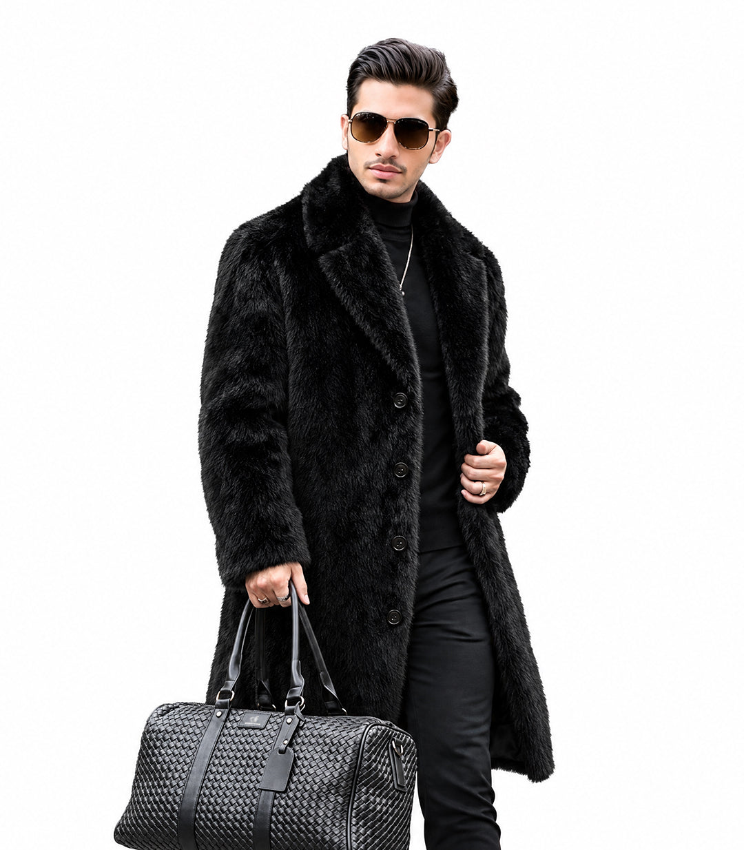 INVACHI The Monarch Faux Fur Overcoat