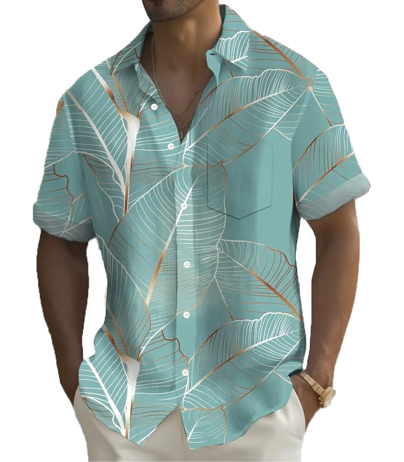 INVACHI Men's Beach Shirt
