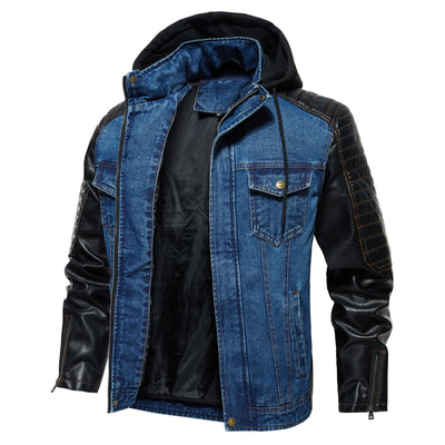 INVACHI Hooded Denim Jacket