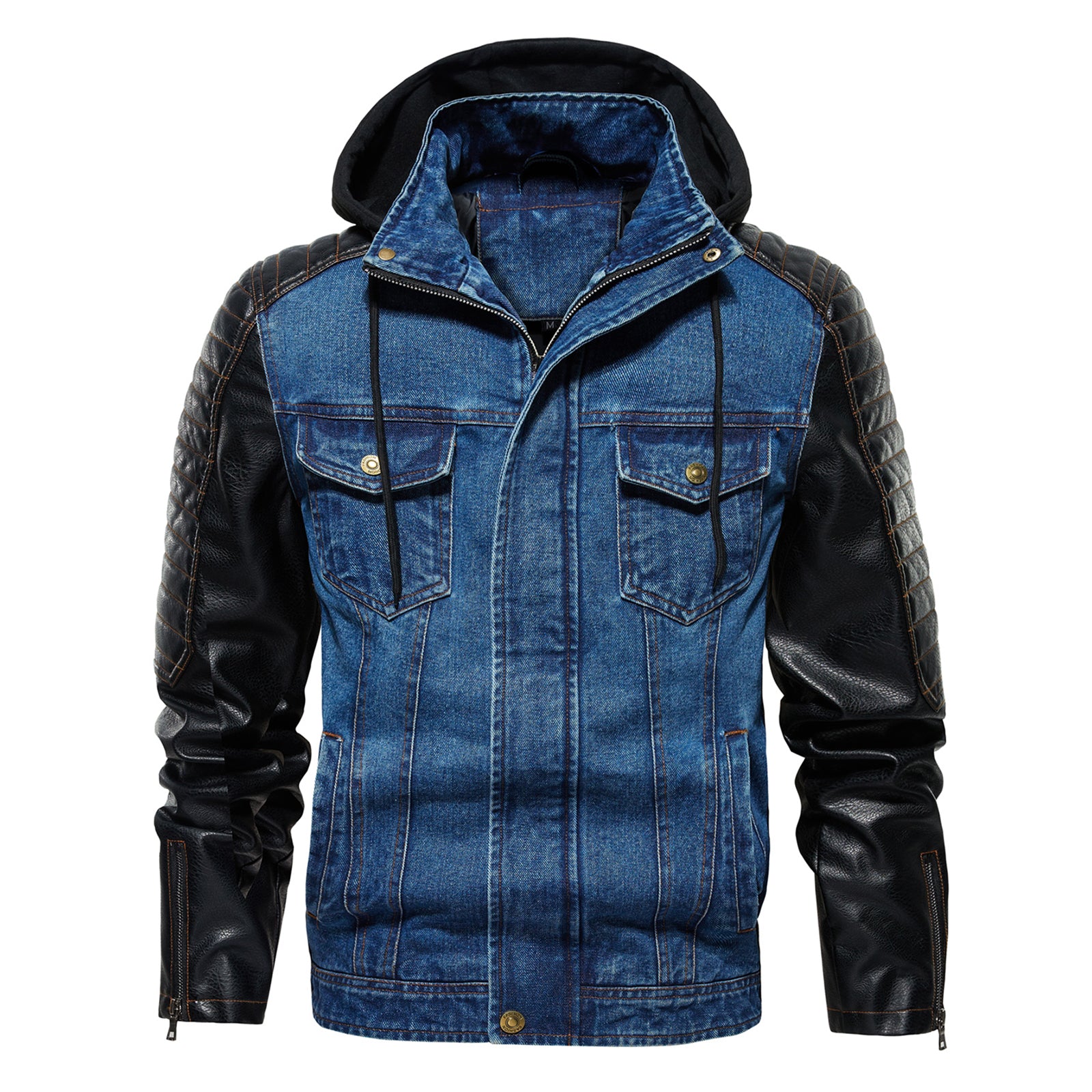 INVACHI Hooded Denim Jacket