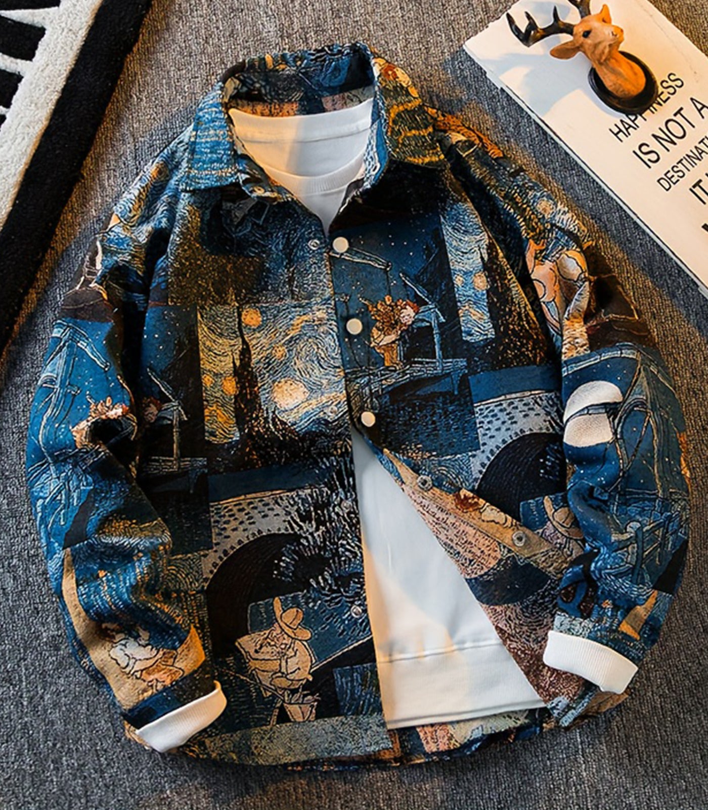 INVACHI Van Gogh Print Shirt