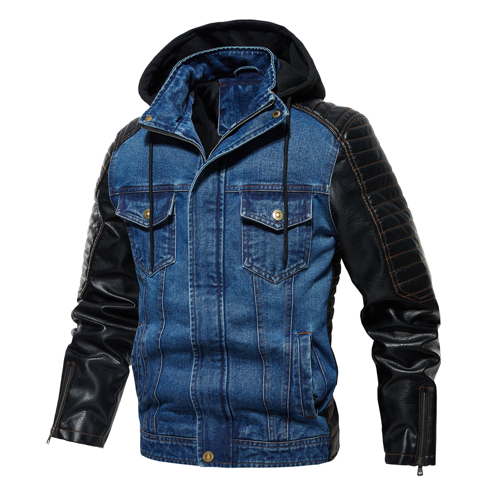 INVACHI Hooded Denim Jacket