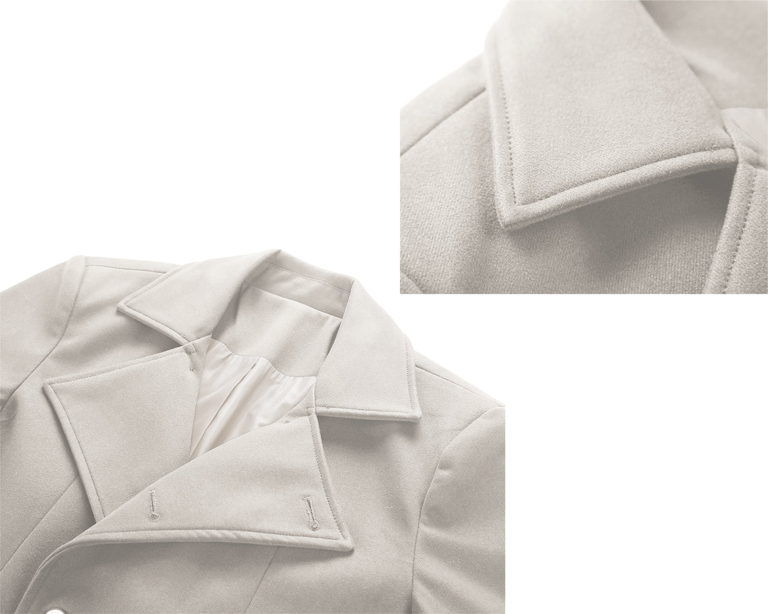 INVACHI Mens Pea Coat