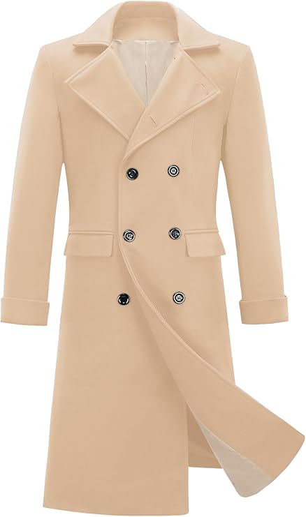 INVACHI Mens Pea Coat