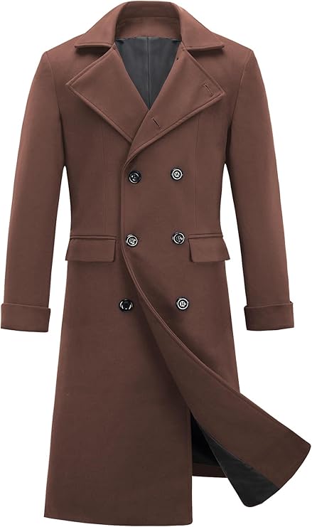 INVACHI Mens Pea Coat