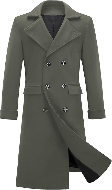 INVACHI Mens Pea Coat