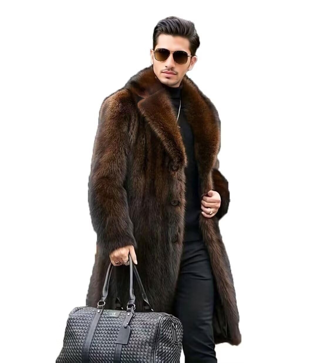 INVACHI Mens Faux Fur Coat (Notch Lapel) – INVACHI SHOP