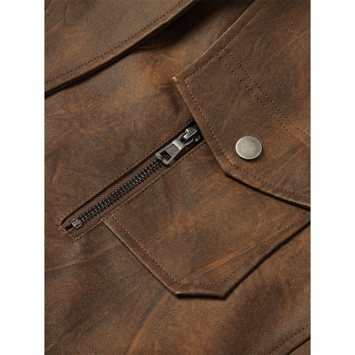 INVACHI Vintage Leather Jacket
