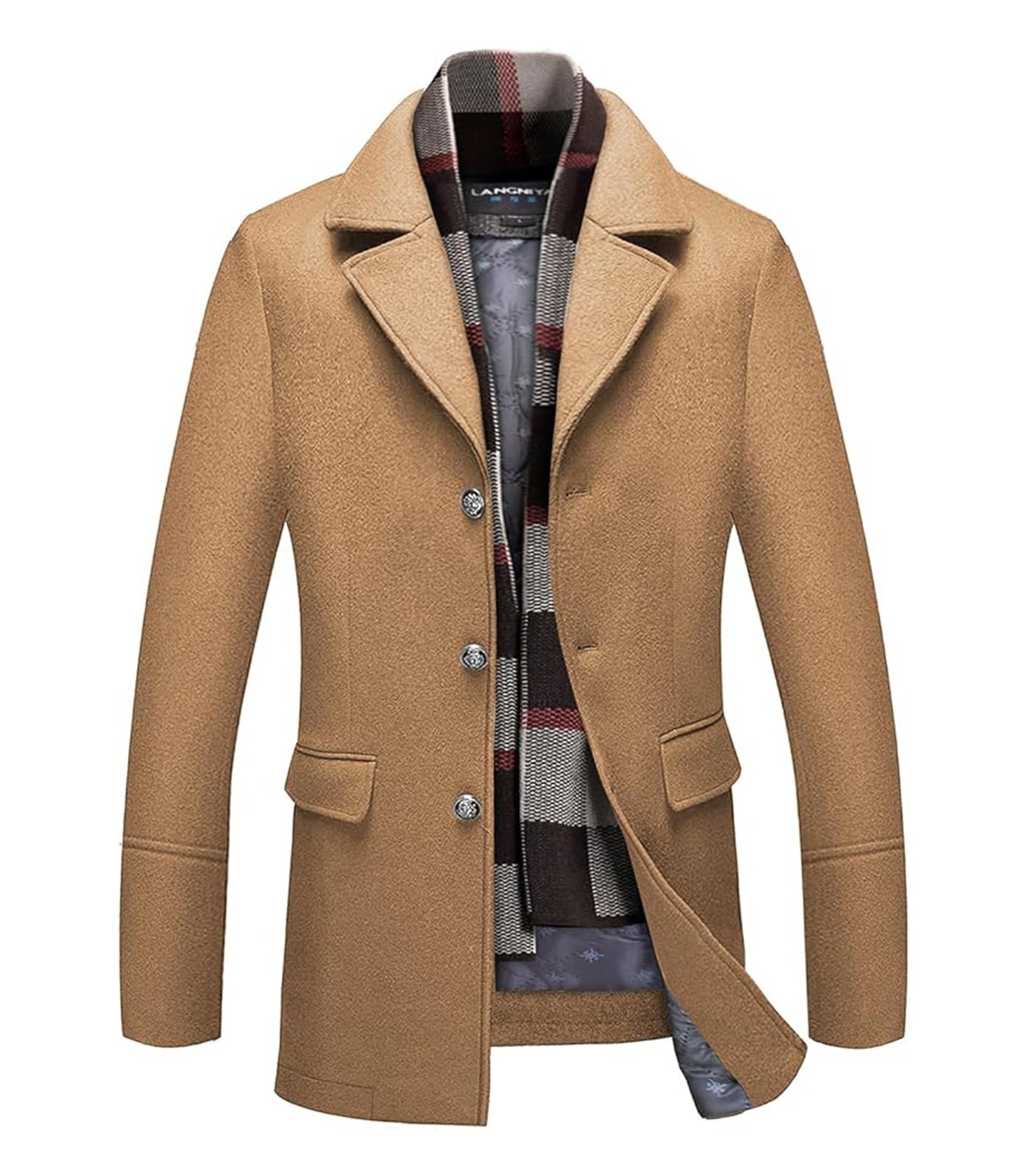 INVACHI Wool Blend Coat