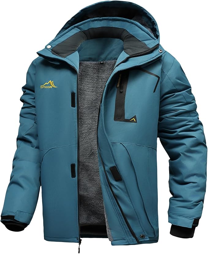 INVACHI Men's Warm Winter Coat Waterproof Mountain Ski Jacket