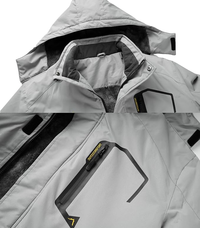 INVACHI Men's Warm Winter Coat Waterproof Mountain Ski Jacket