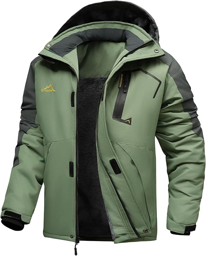 INVACHI Men's Warm Winter Coat Waterproof Mountain Ski Jacket