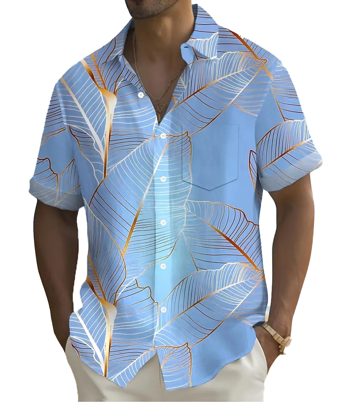 INVACHI Men's Beach Shirt