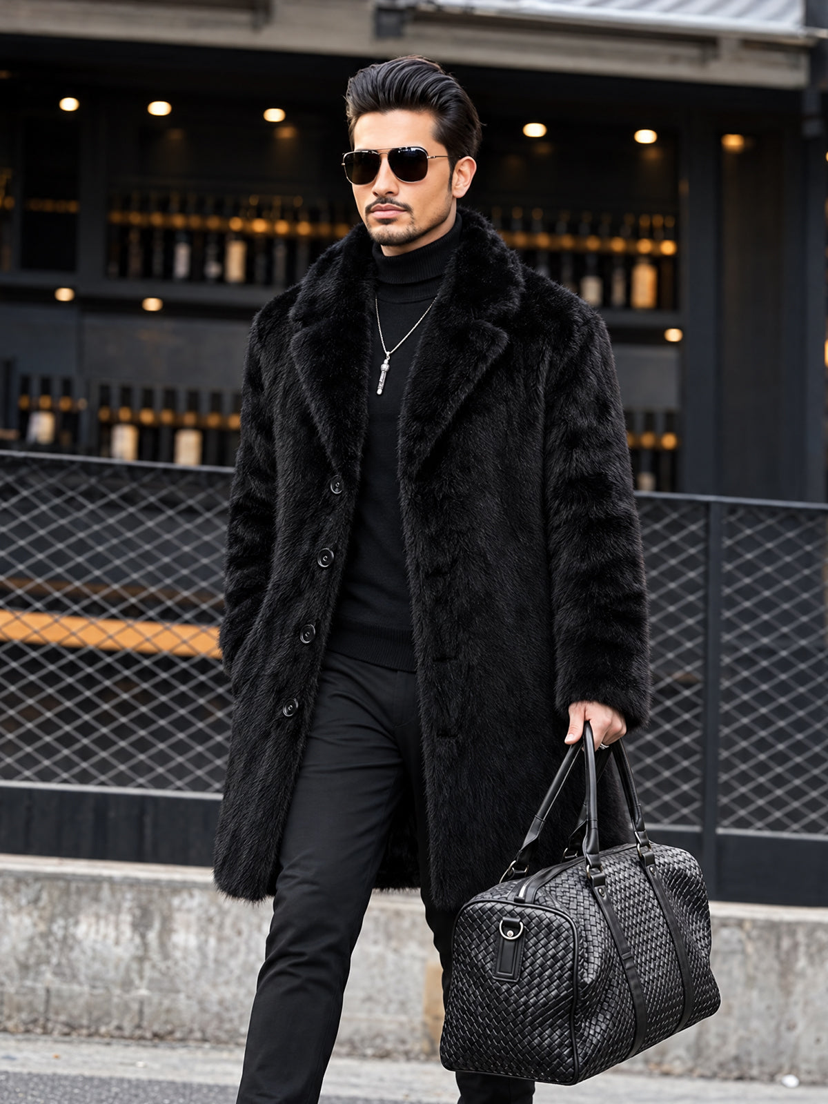 INVACHI The Monarch Faux Fur Overcoat